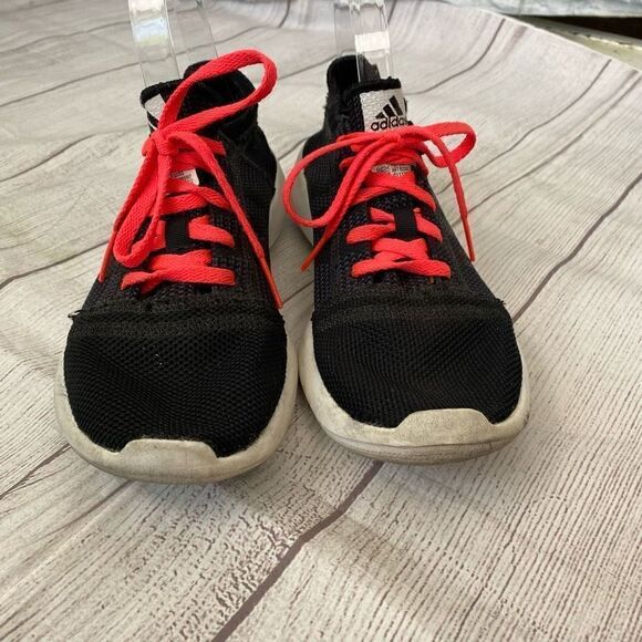 Adidas running mesh sock athletic shoes black sz 8 women - Picture 3 of 8